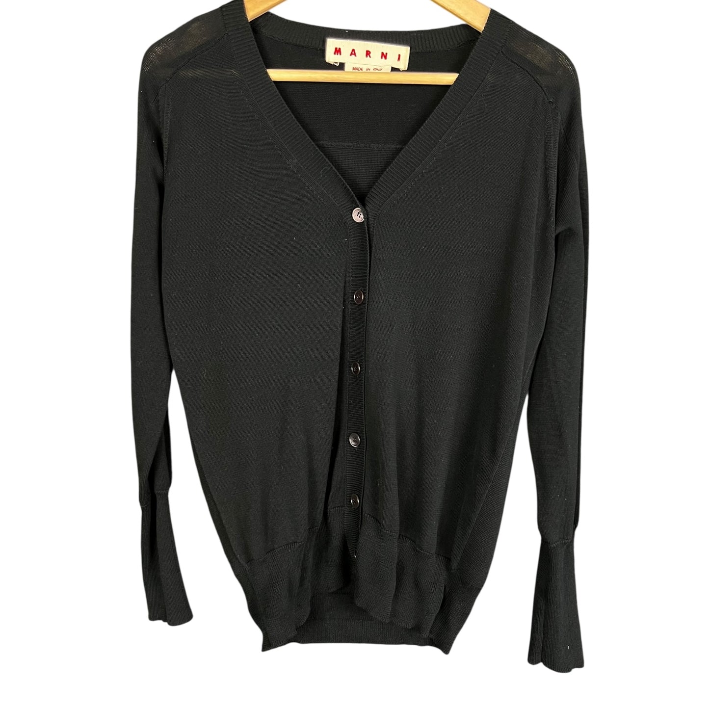 Marni Black Wool Button-Up Cardigan - $950 Retail