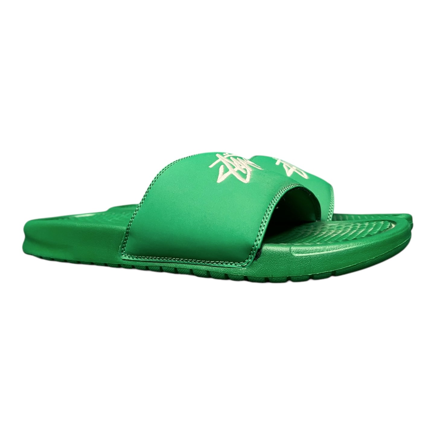 Nike x Stussy Men's Benassi Green Slides