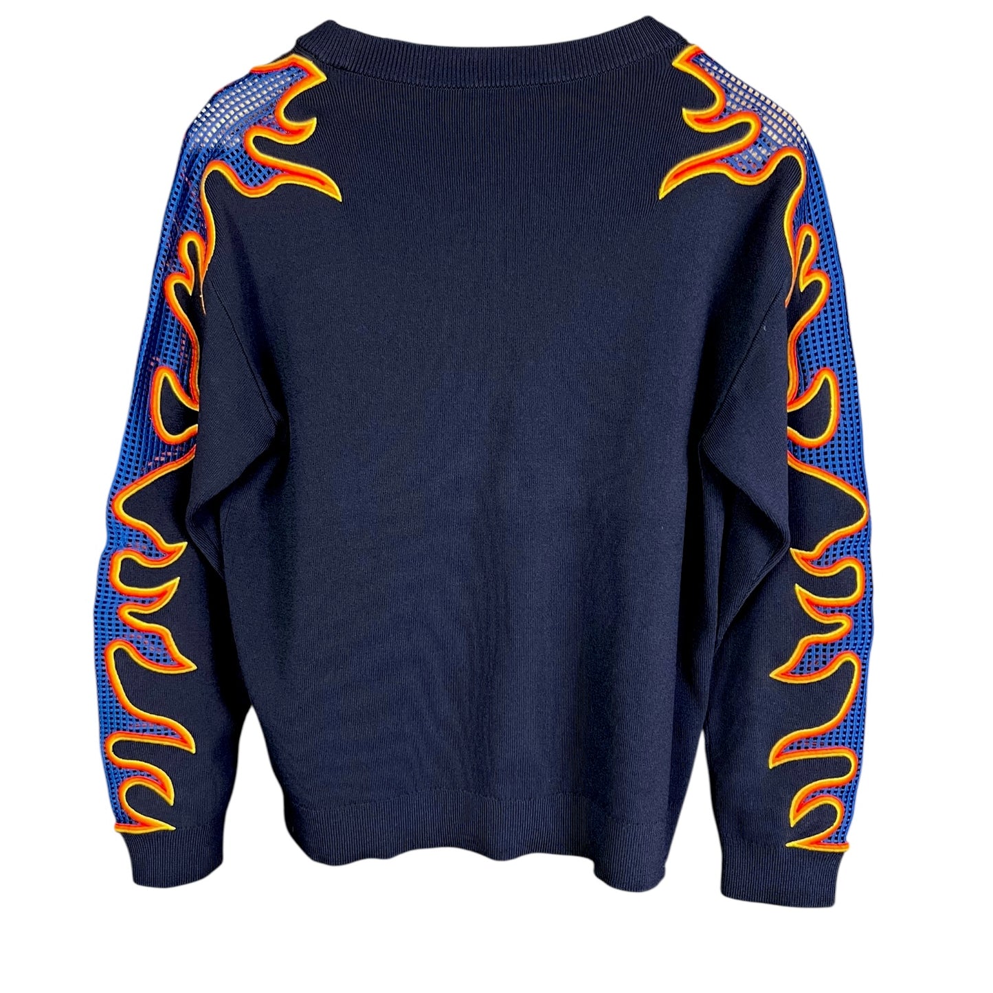 Sandro Paris Flamed Mesh Sleeve Sweater - $350 Retail