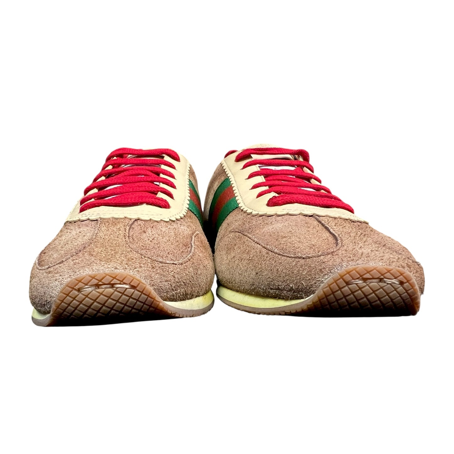Gucci Brown Suede Web Rocket Sneakers - $750 Retail