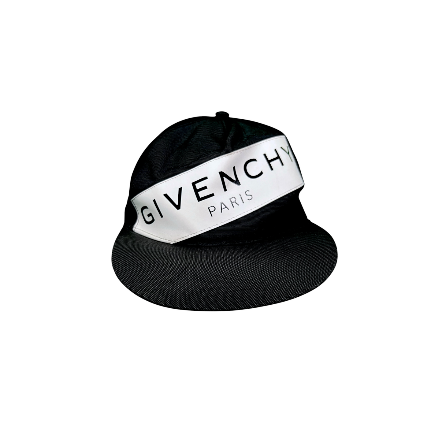 Men's Givenchy Paris Diagonal Logo Snapback Black Hat - $500 Retail