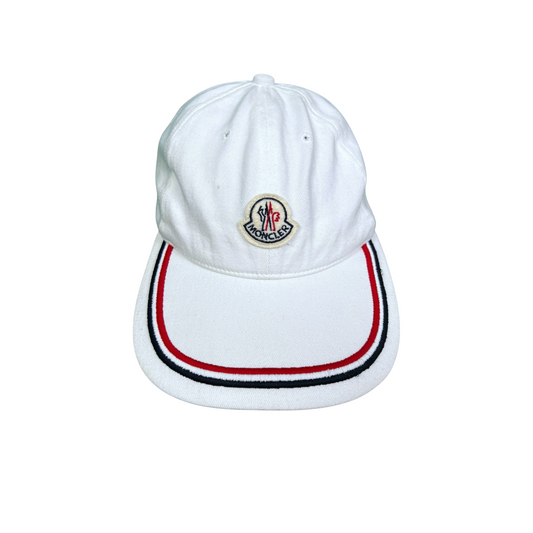 Moncler Logo Patch Strapback Hat Red White Blue - $350 Retail