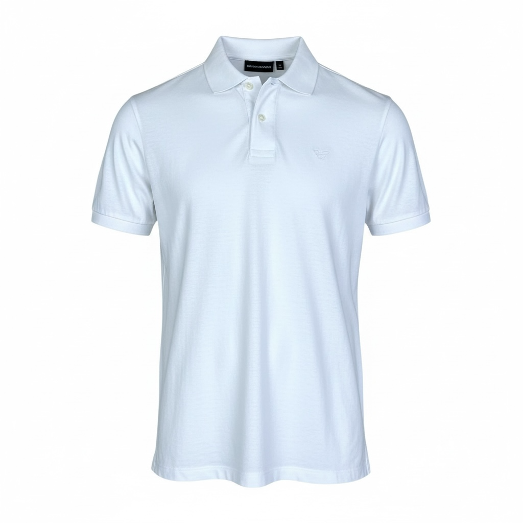 Emporio Armani White Cotton Polo Shirt - $275 Retail