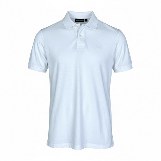 Emporio Armani White Cotton Polo Shirt - $275 Retail