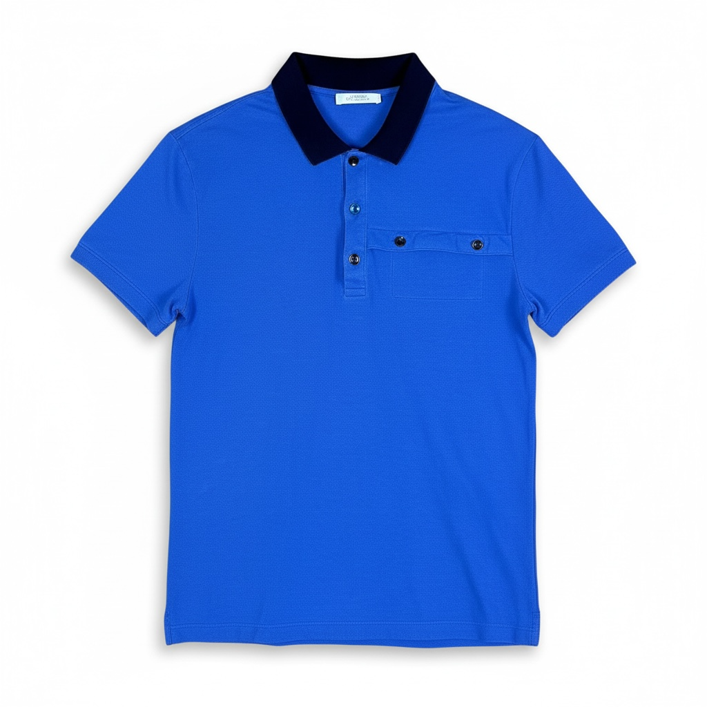 Gianni Versace Collection Blue & Black Polo Shirt - $490 Retail