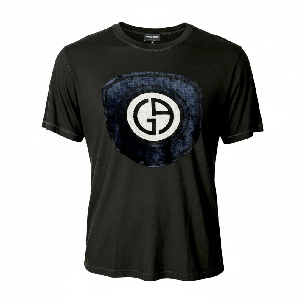 Giorgio Armani Black Terry Logo T-Shirt - $1,100 Retail