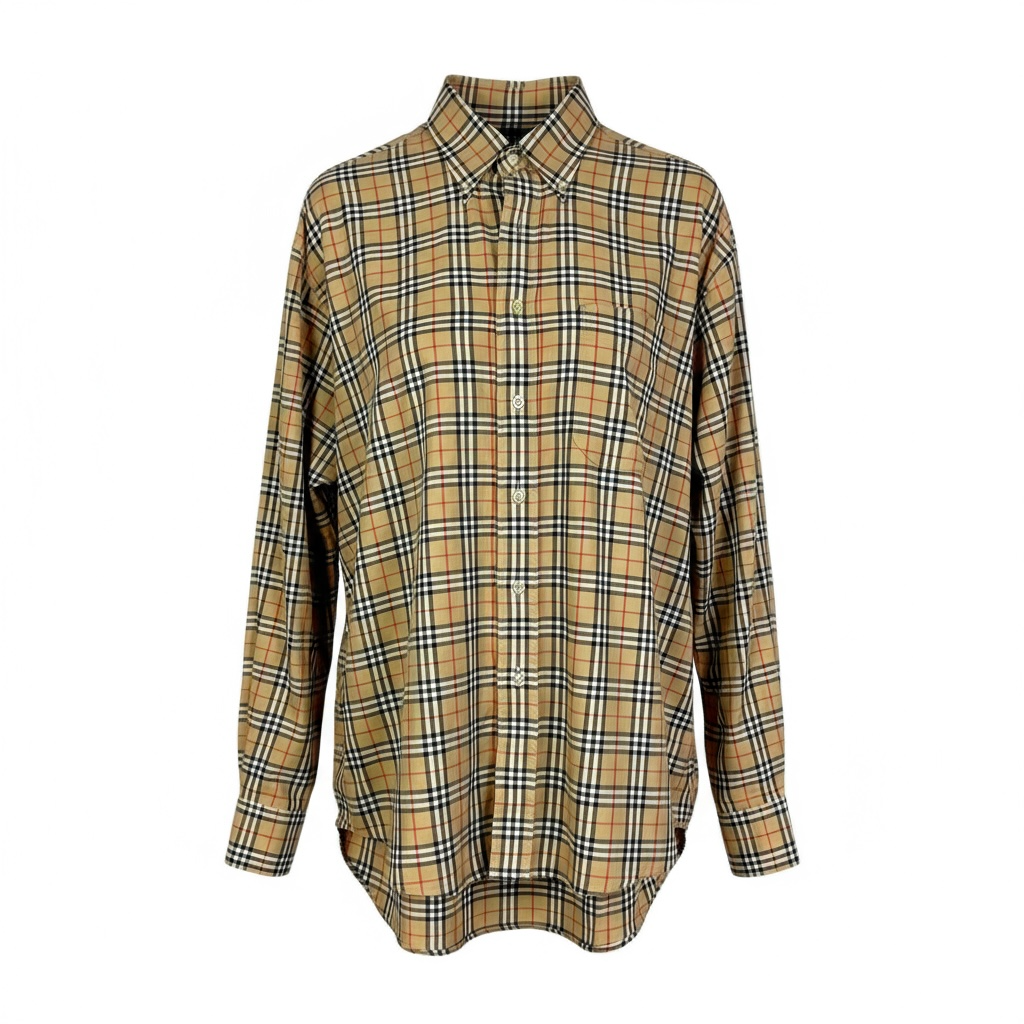 Men's Burberry London Classic Nova Check Button Down Shirt - $690 Retail