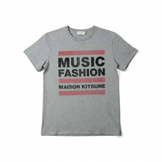 Maison Kitsune Paris Music Fashion Run DMC Style T-Shirt - $140 Retail