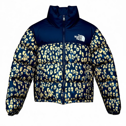 The North Face Retro 1996 Animal Print Cropped Down Puffer Jacket - $330 Retail