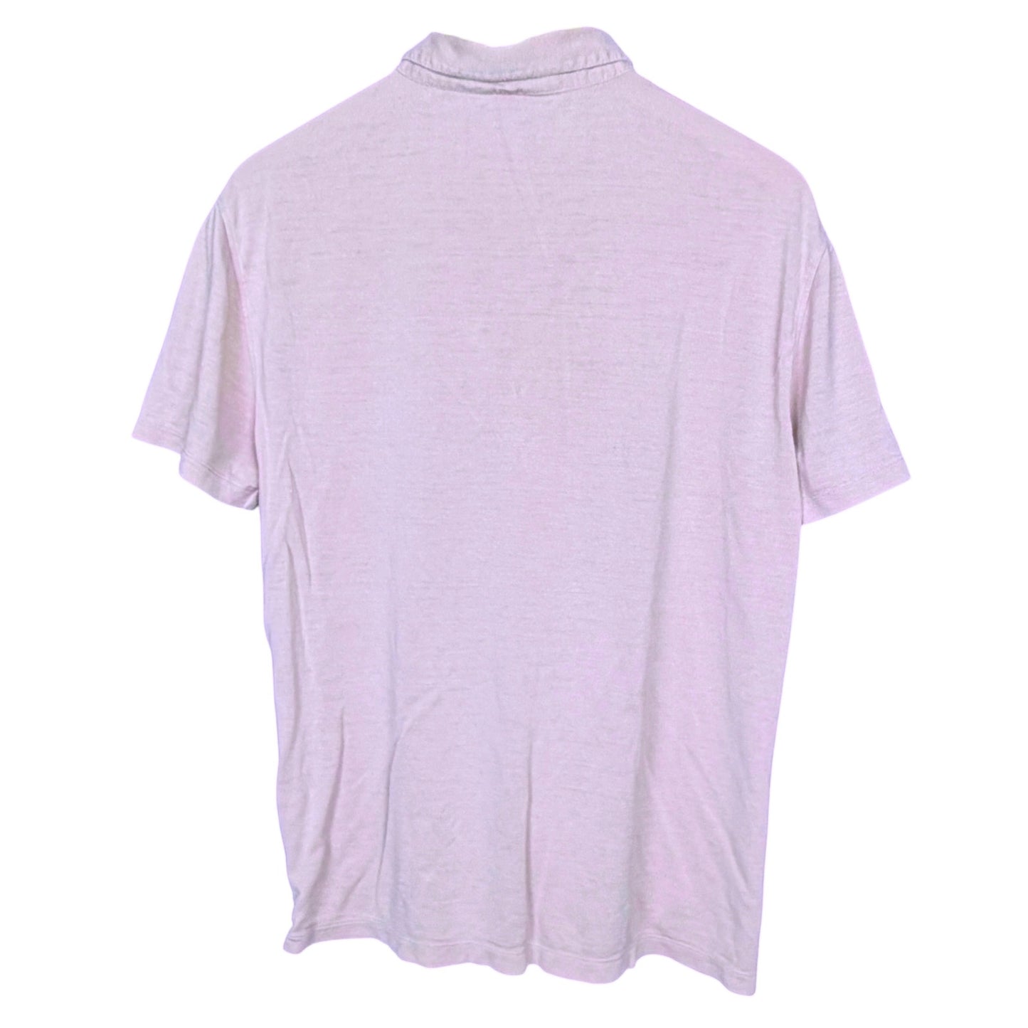 John Varvatos Polo Shirt Men Medium Pink Stretch Knit Casual Office Quiet Luxury