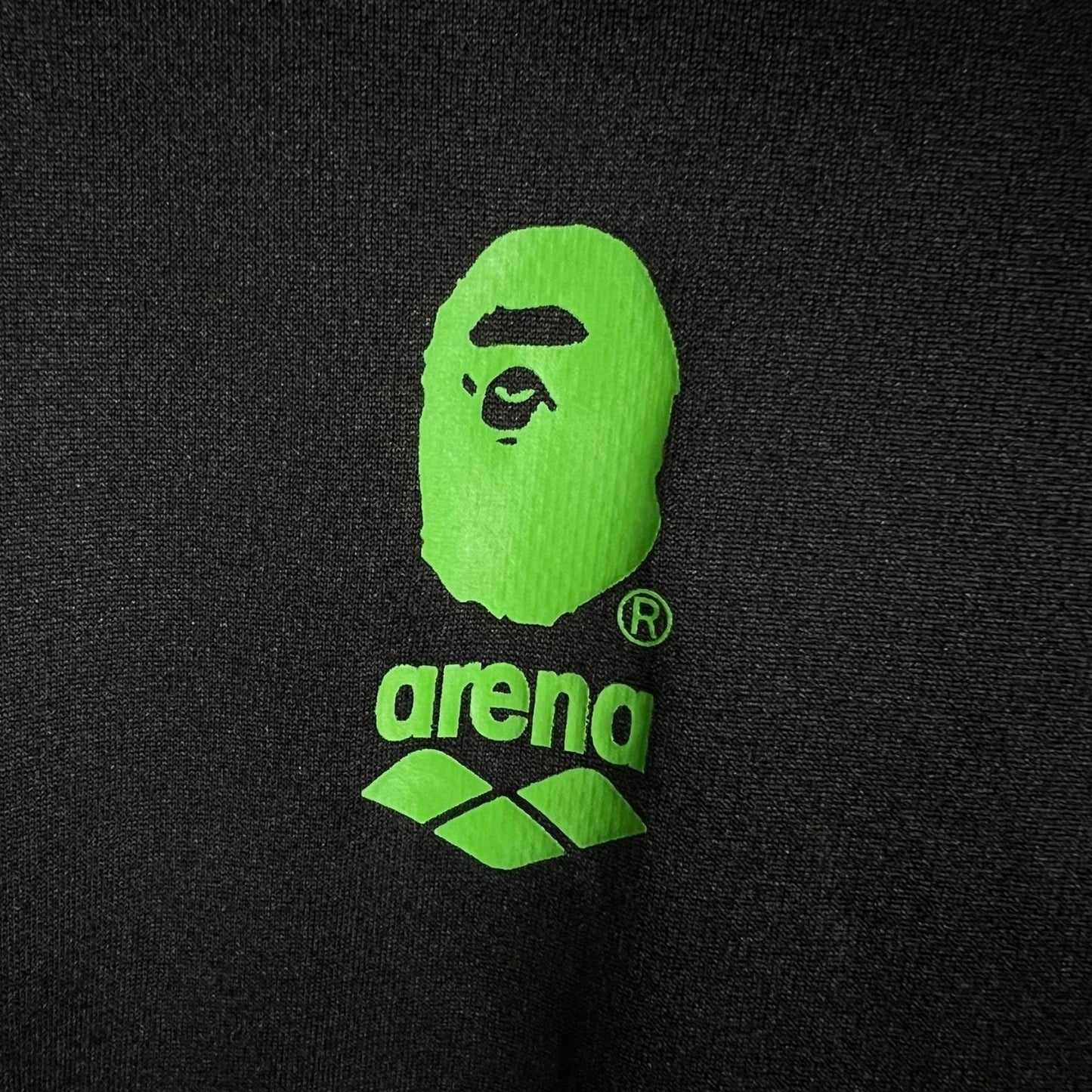 Bape A Bathing Ape x Arena Swimwear Black Camo Logo Athletic Shirt