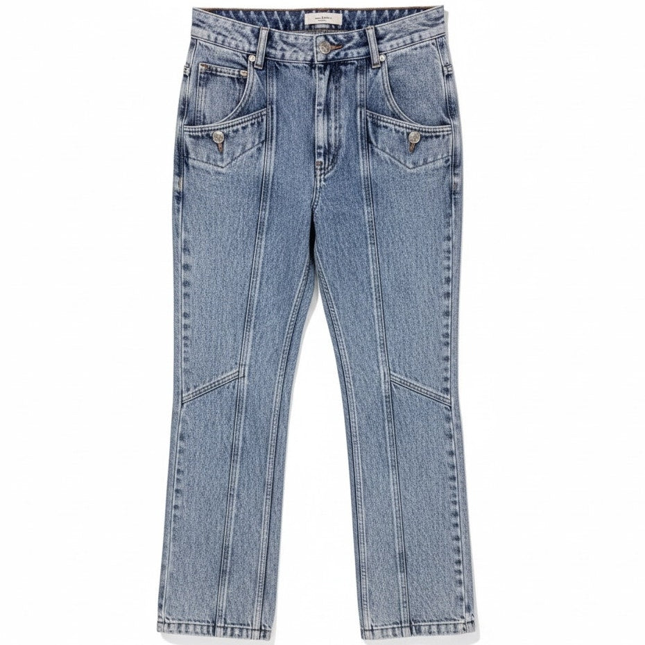 Isabel Marant Etoile Straight Leg High Rise Jeans