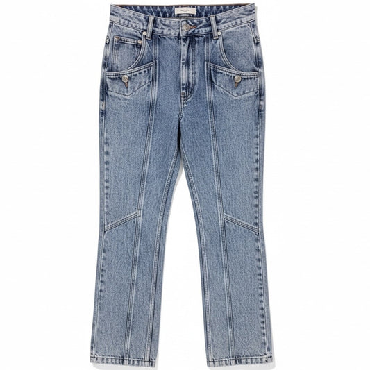 Isabel Marant Etoile Straight Leg High Rise Jeans