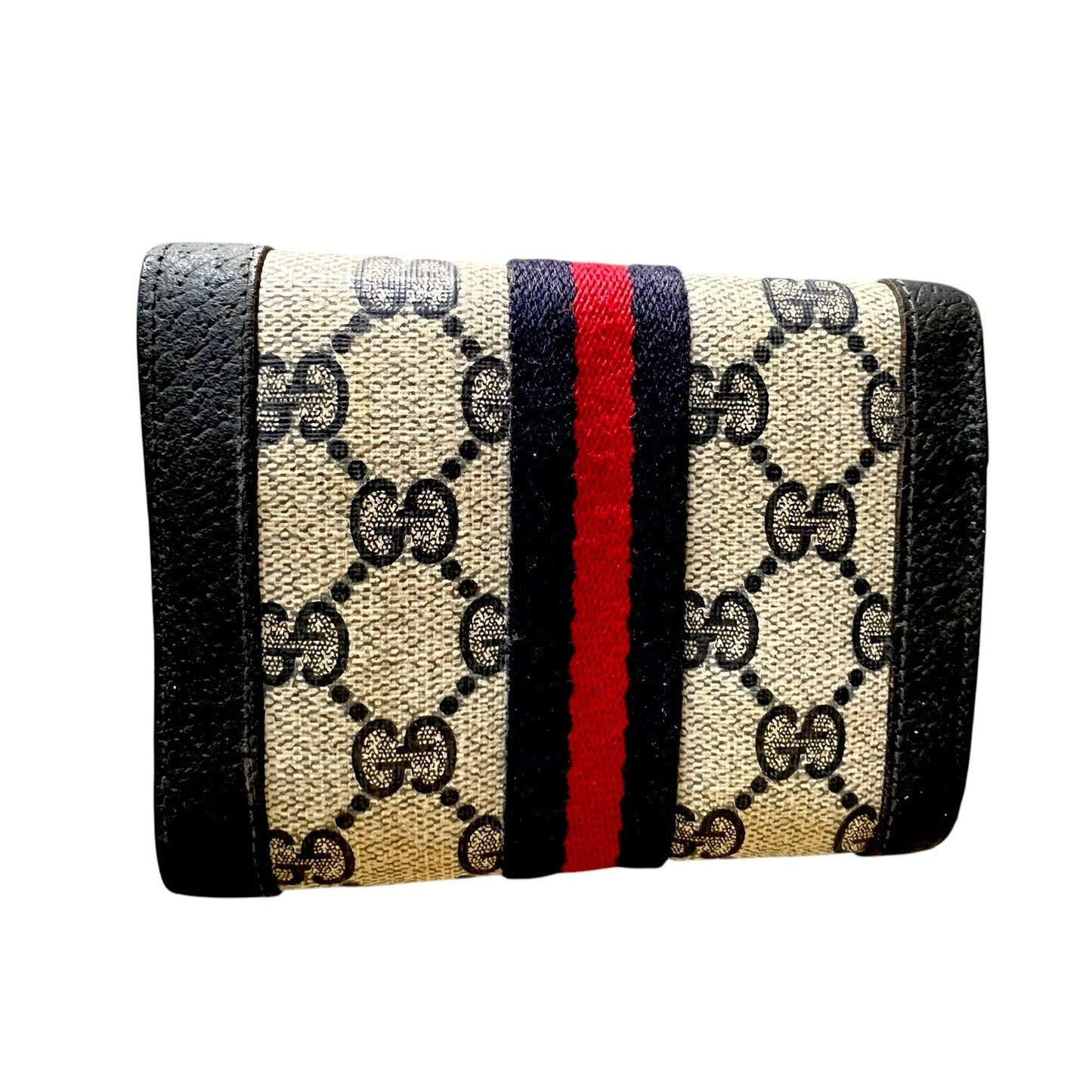 Vintage 70s/80s Gucci Ophidia Blue Horsebit Wallet with Change Pocket - $495 Retail