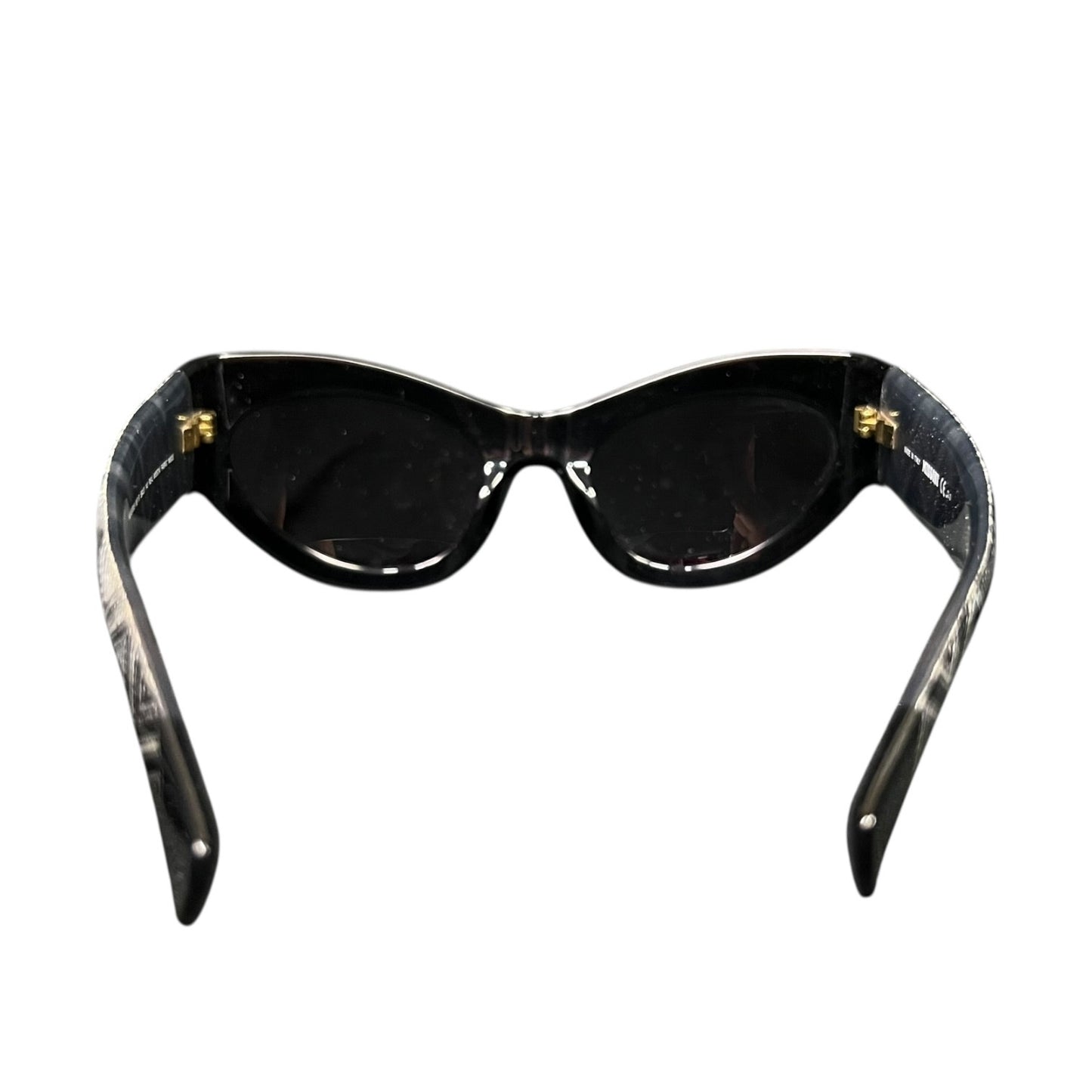 Missoni Black Sunglasses with Gray/Black Fabric Inserts