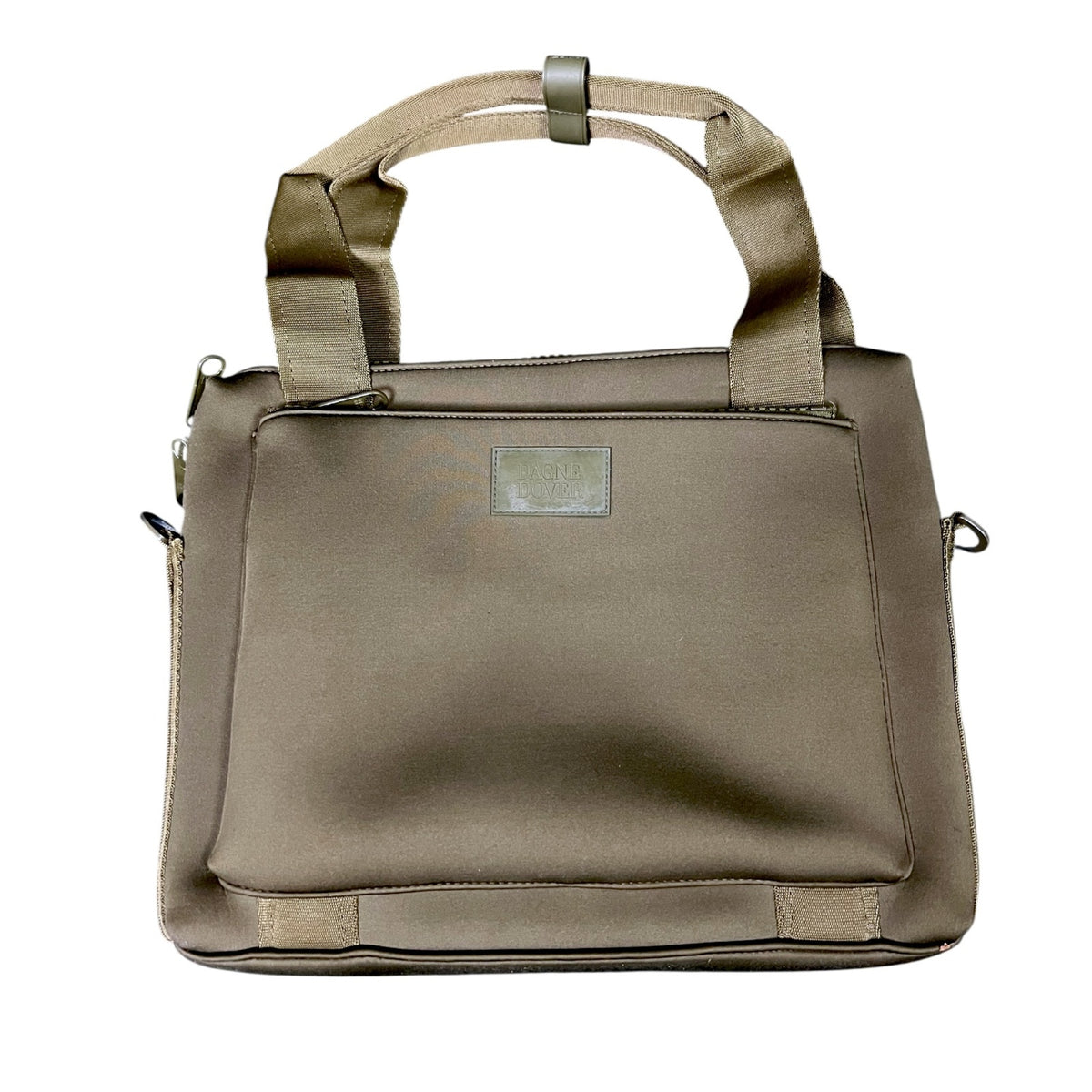Dagne Dover Ryan Laptop Bag Olive Green Minimalist Work Travel Preppy 15"Wx12"H
