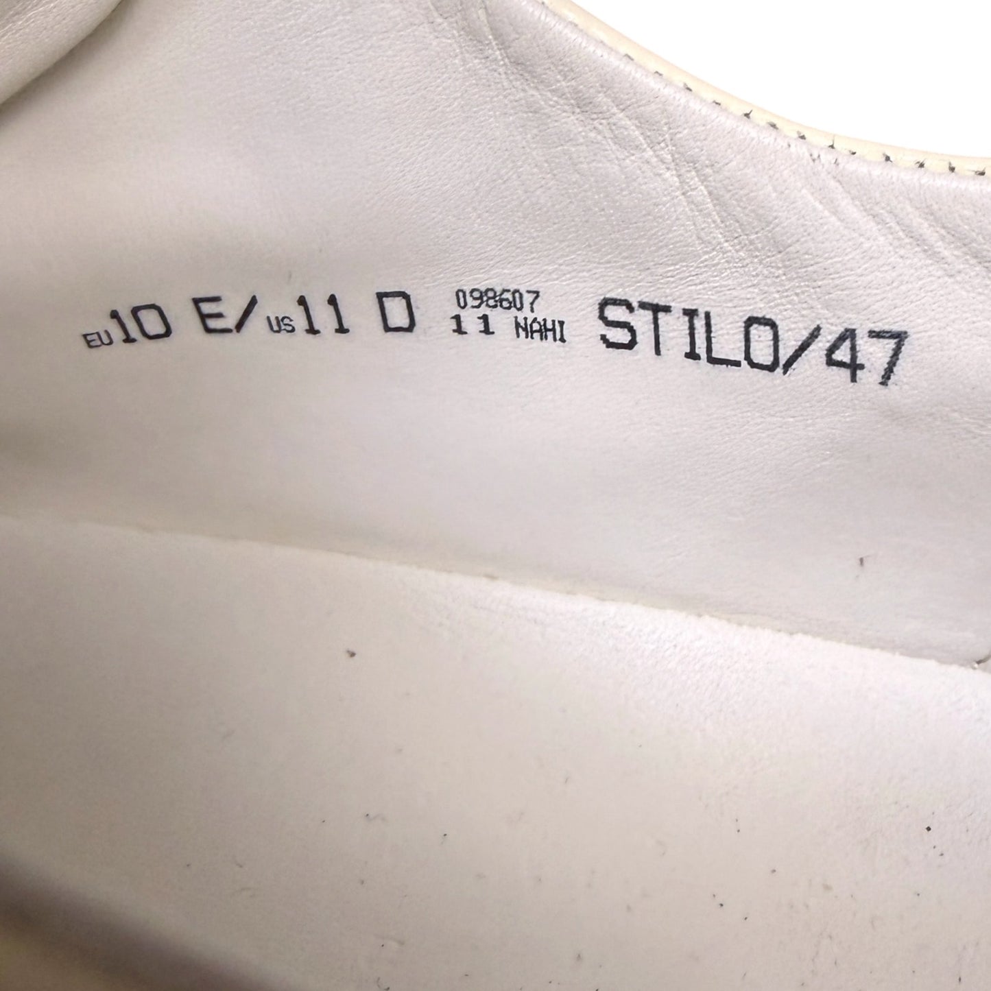 Bally White Patent Leather Men's 11 Cursive Logo Spellout Sneakers Luxury Rare