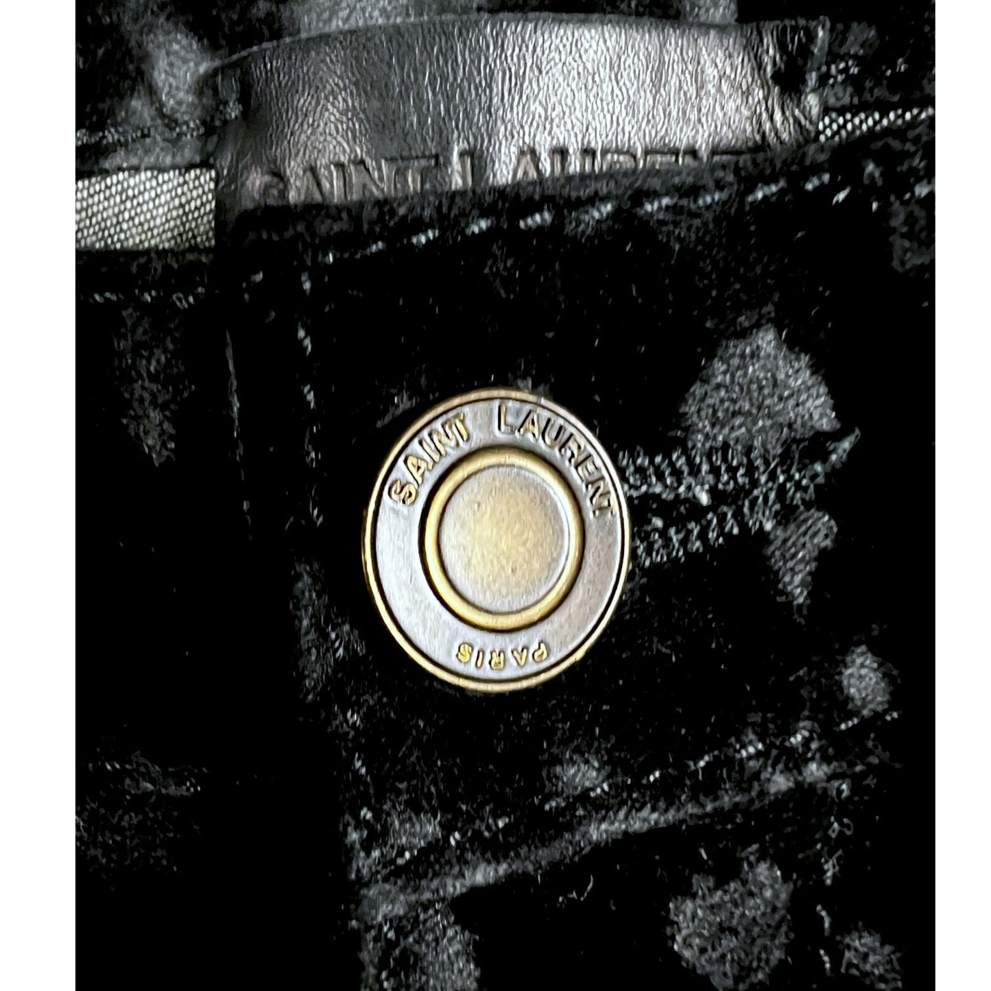 Saint Laurent Flocked Velvet Leopard Print Slim Black Jeans - Size 25 - $575 Retail