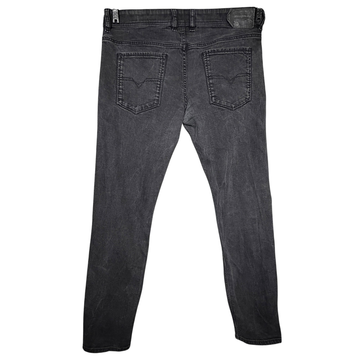 Diesel Industries Sleenker Men's 38x32 Faded Black Slim Skinny Jeans Distressed
