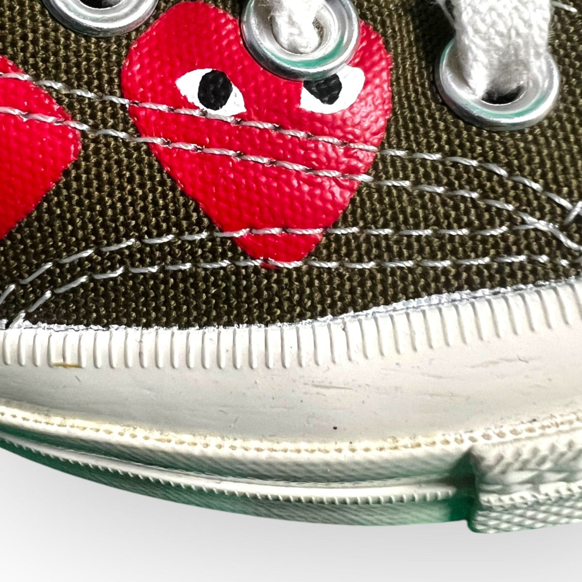 Comme des Garcons PLAY Converse Chuck 70 Low Brown Red Heart Sneakers W7 NWOB