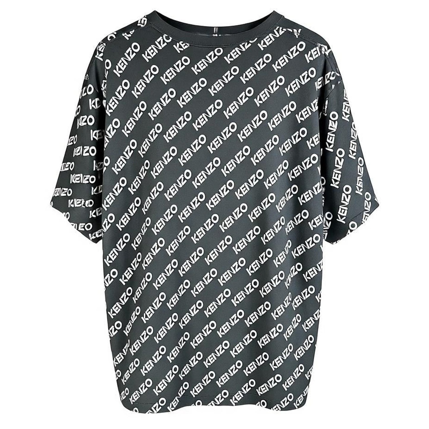 Kenzo Paris Oversized All Over Print Dark Gray White Men's Medium T-Shirt $230