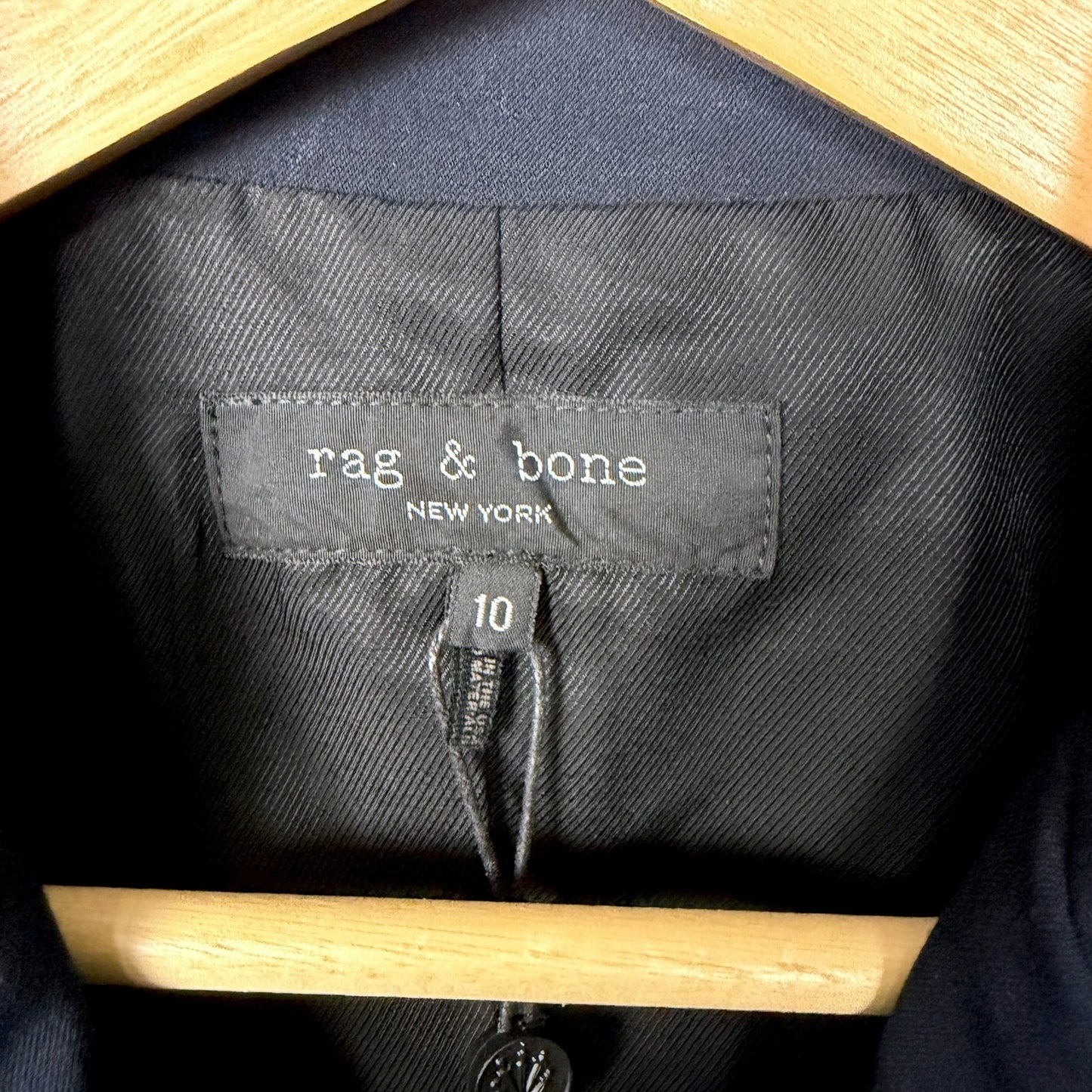 Rag & Bone Navy Blue NYX Women's 10 Double Breasted Blazer NWT $495 Office