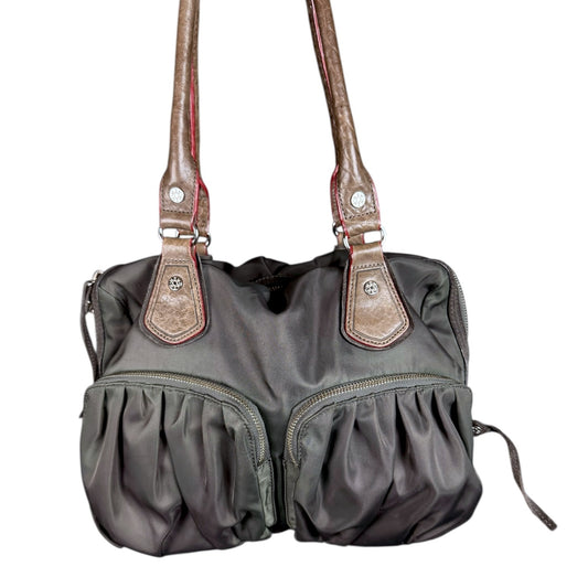 MZ Wallace Jane Gray Handbag with Pink Lining