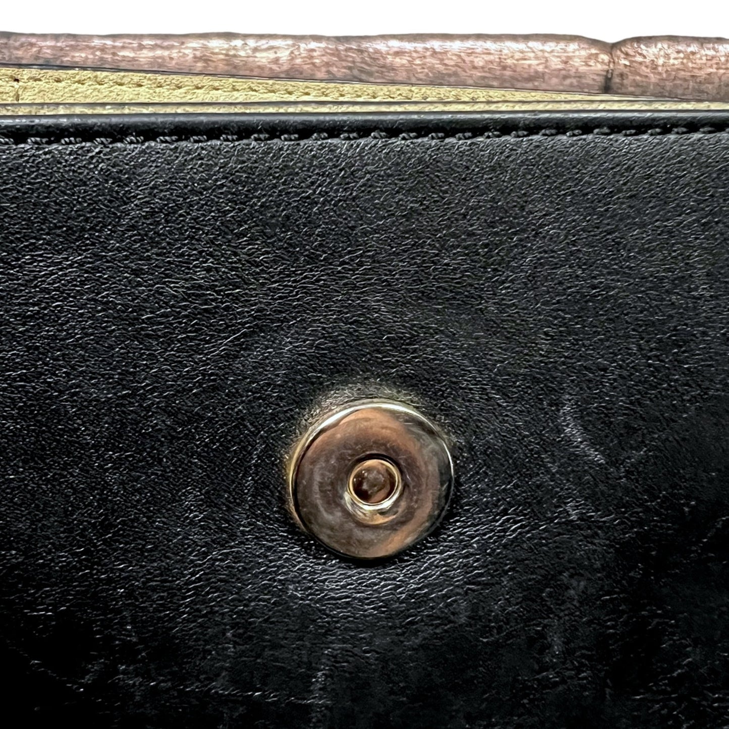 Chloe Faye Black Gold Shoulder Strap Small Handbag $1,350 Retail Suede Leather