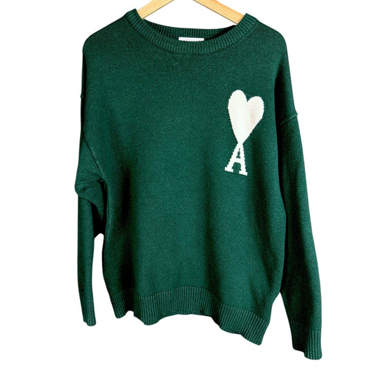 AMI Alexandre Mattiussi Green Knit Sweater