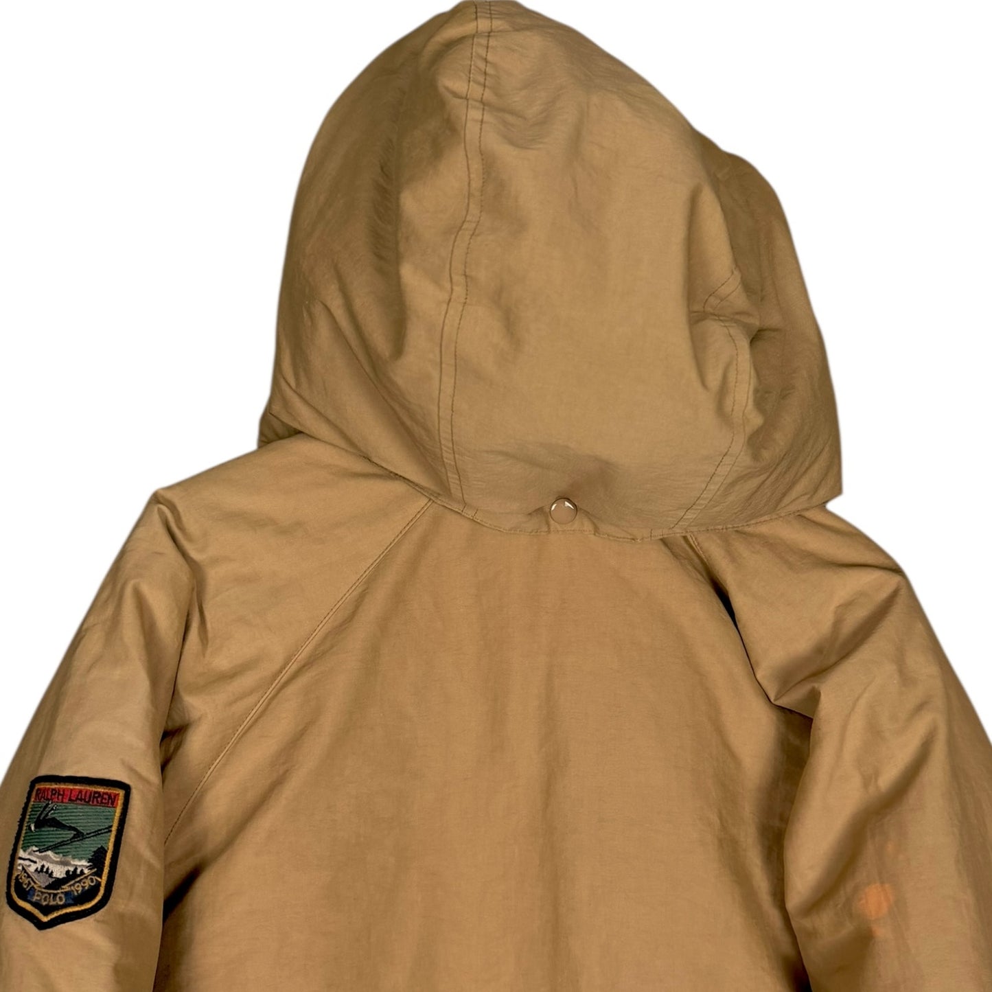 Vintage 1990s Polo Ralph Lauren Mens Med Suicide Hooded Down Puffer Ski Jacket