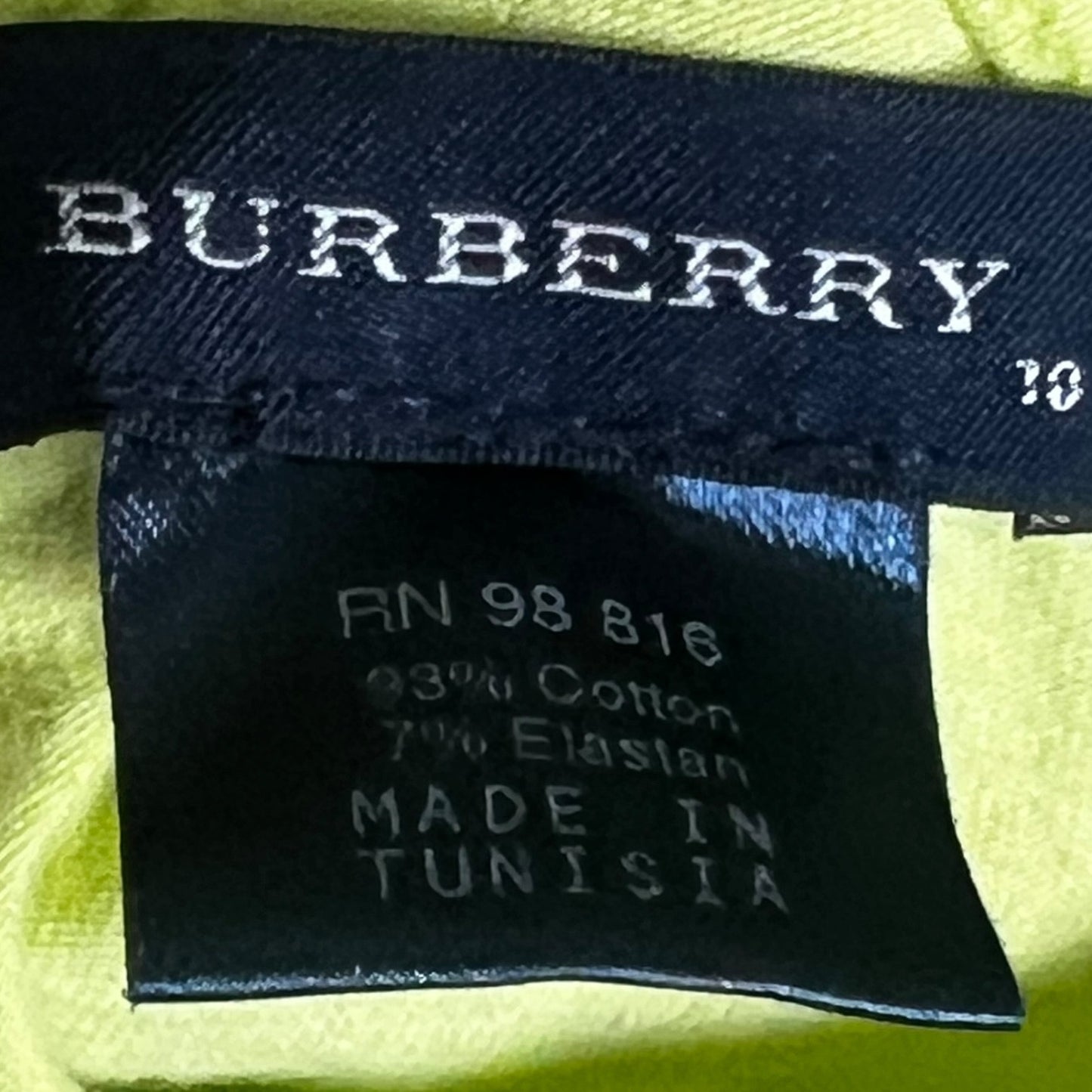 Burberry Kids Green Logo Tank - $240 Retail