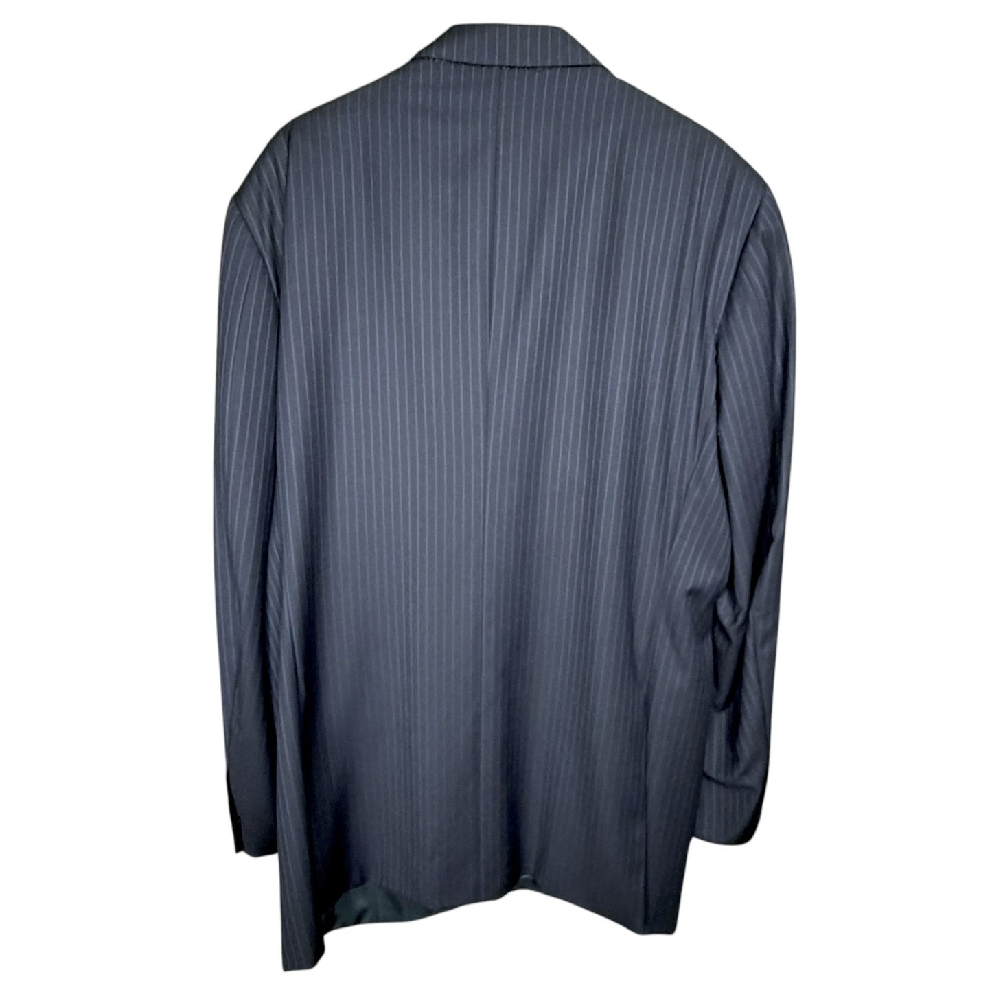 Canali Blazer 48R Blue Pinstripe Water Resistant 100% Wool Italy Jacket Blazer