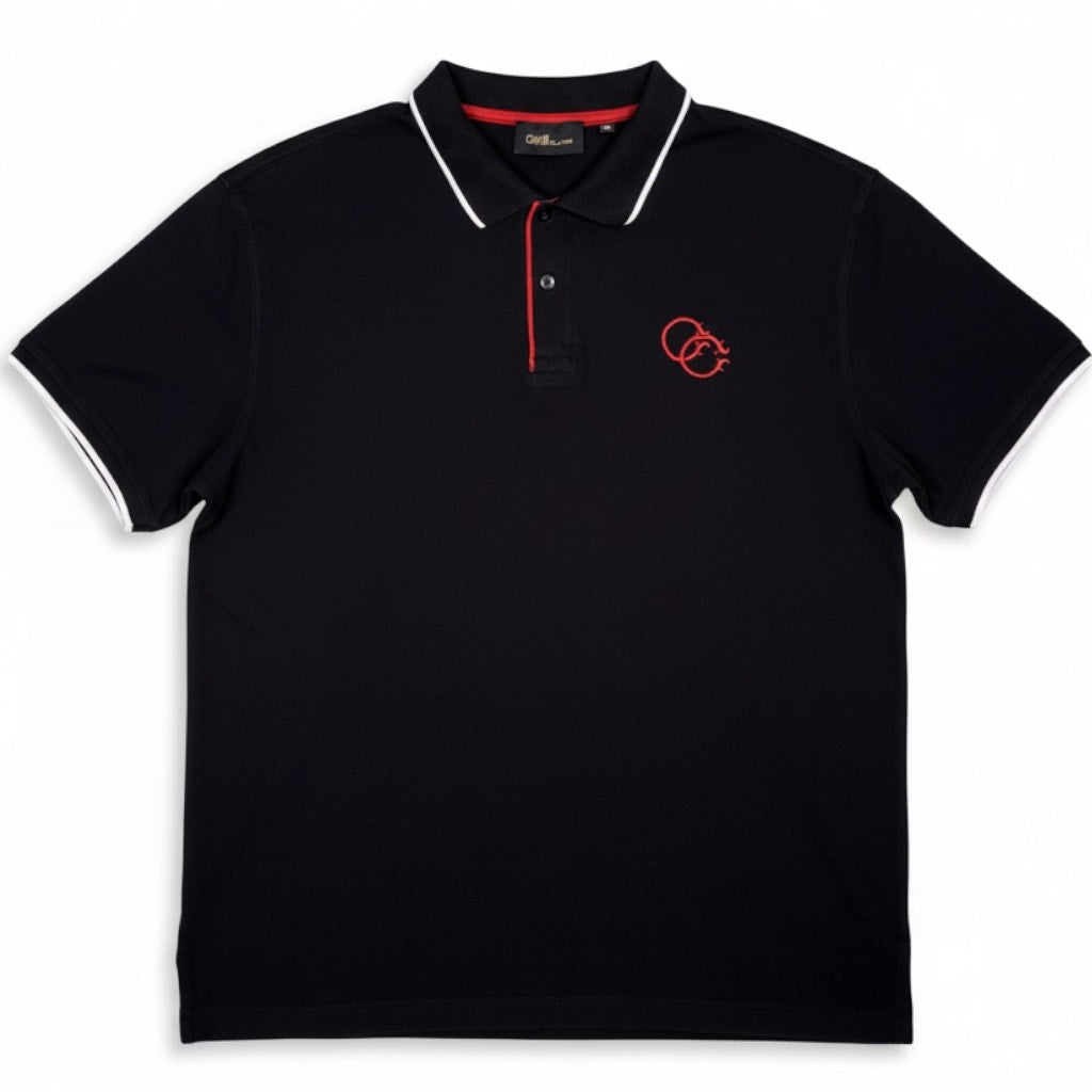 Roberto Cavalli Class Polo Shirt Mens 2XL Navy White Collar Logo Stretch Casual