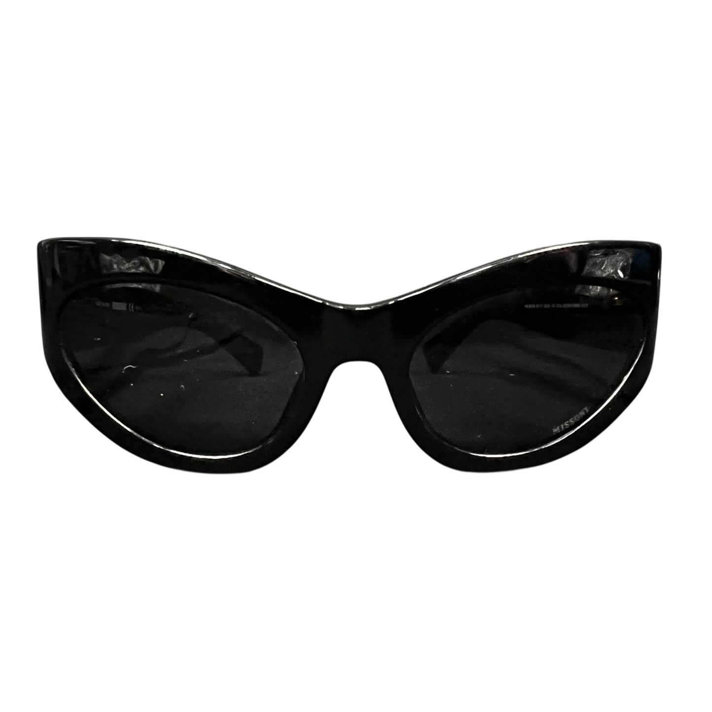 Missoni Black Sunglasses with Gray/Black Fabric Inserts