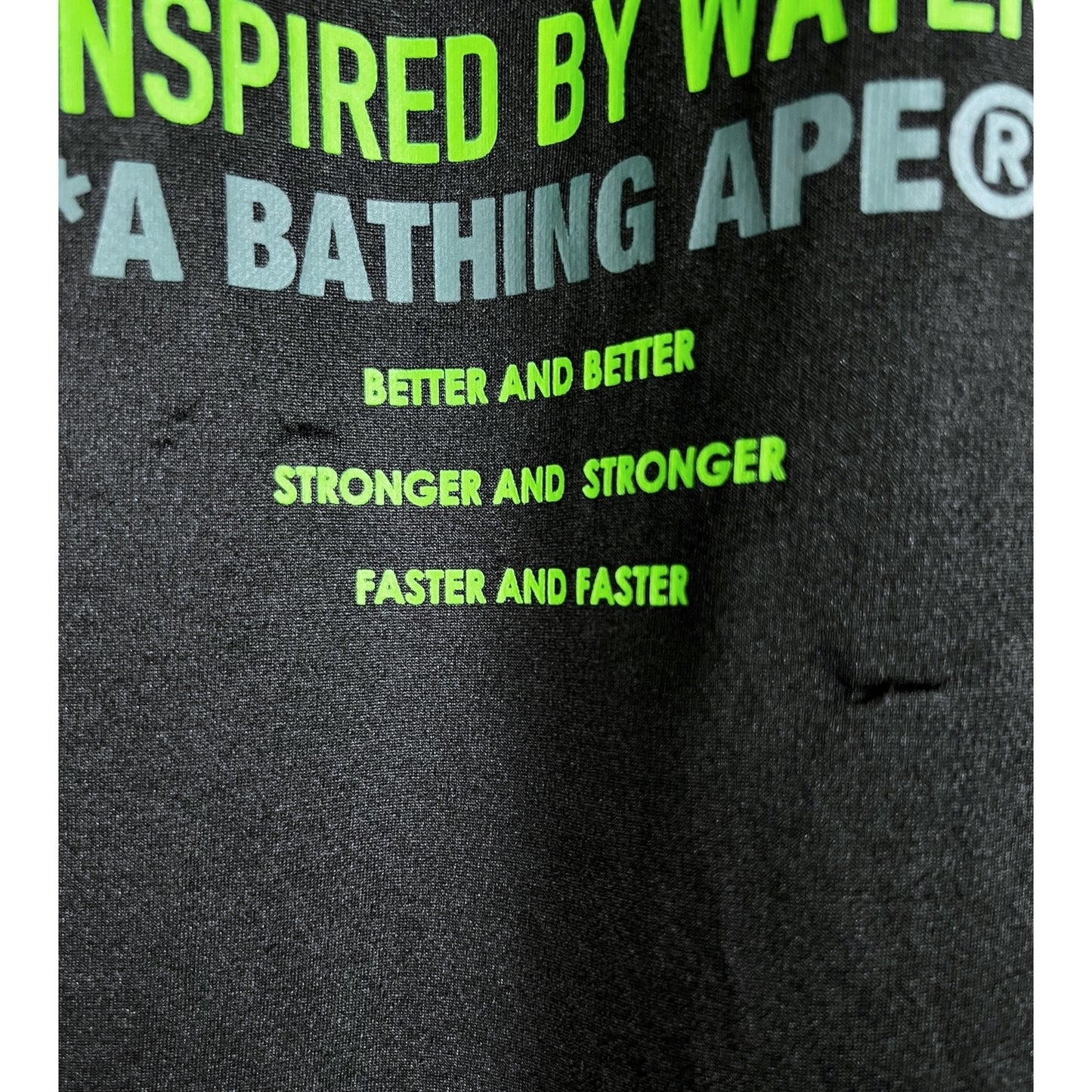 Bape A Bathing Ape x Arena Swimwear Black Camo Logo Athletic Shirt
