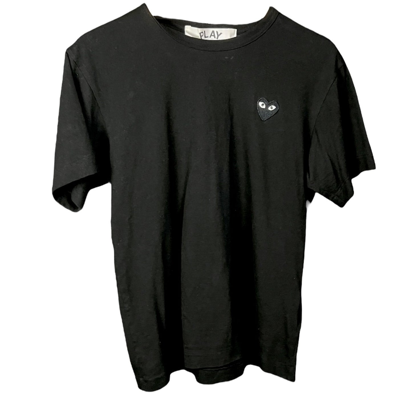 Comme Des Garcons Play Mens Medium Black Heart Eye Logo Short Sleeve T-Shirt CDG