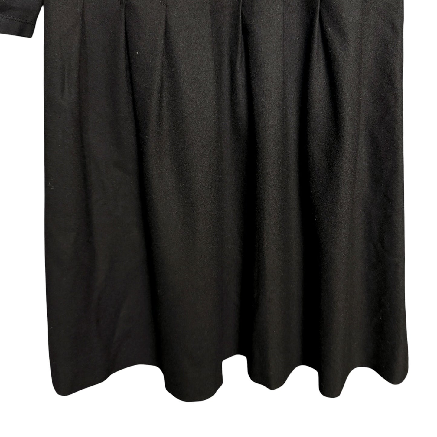 Theory Dress Women's 2 Black Wool Blend Knit Long Sleeve Scoop Neck Mini