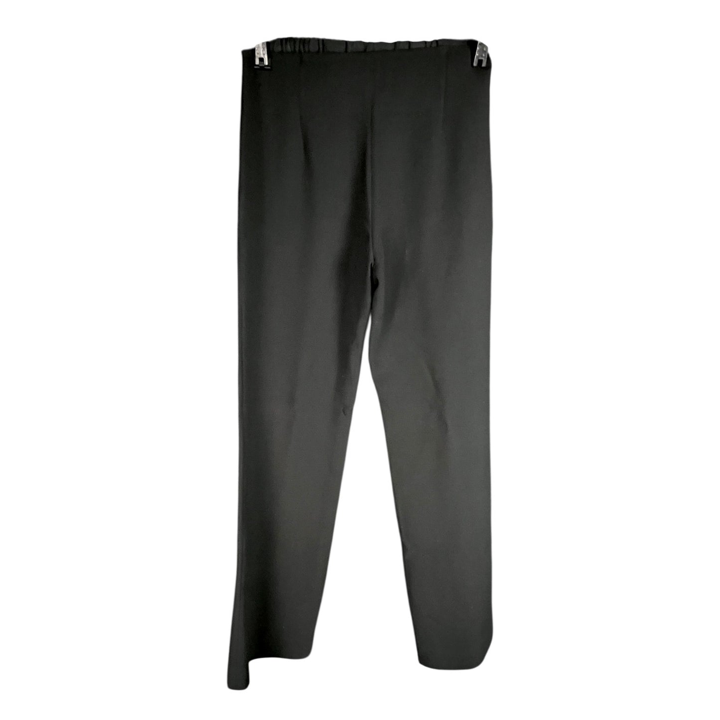 Sandro Paris Black Flared Leg Pants Trousers with Gold Button Accents