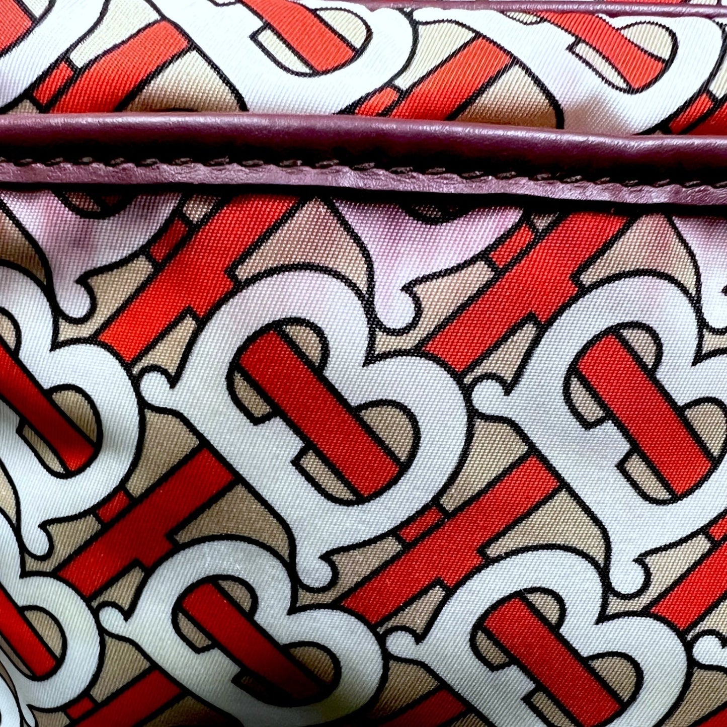Burberry TB Monogram Paddy Crossbody Orange Tan Camera Bag $1,090 Retail