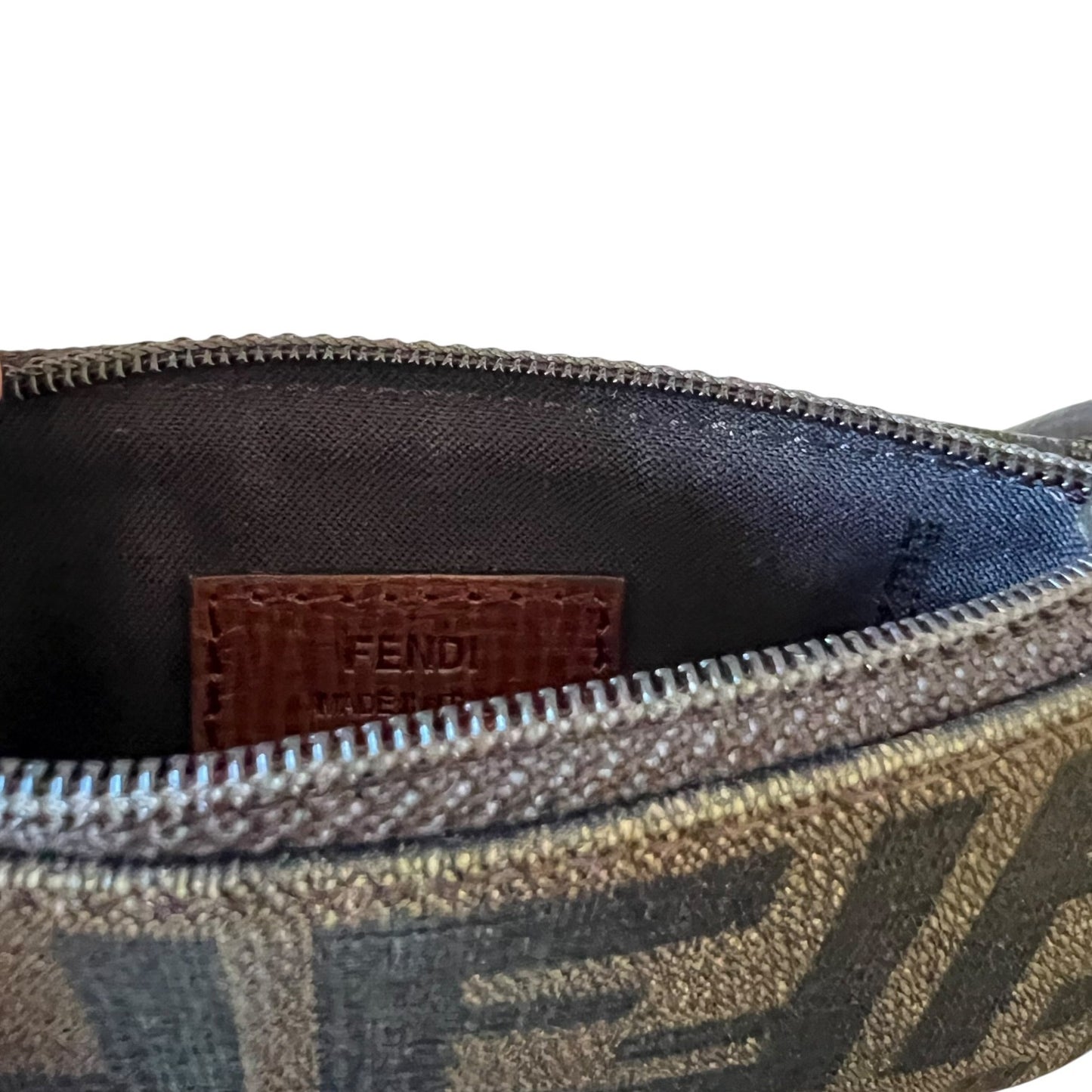 Fendi Zucca Tobacco Key Ring Coin Wallet - $450 Retail