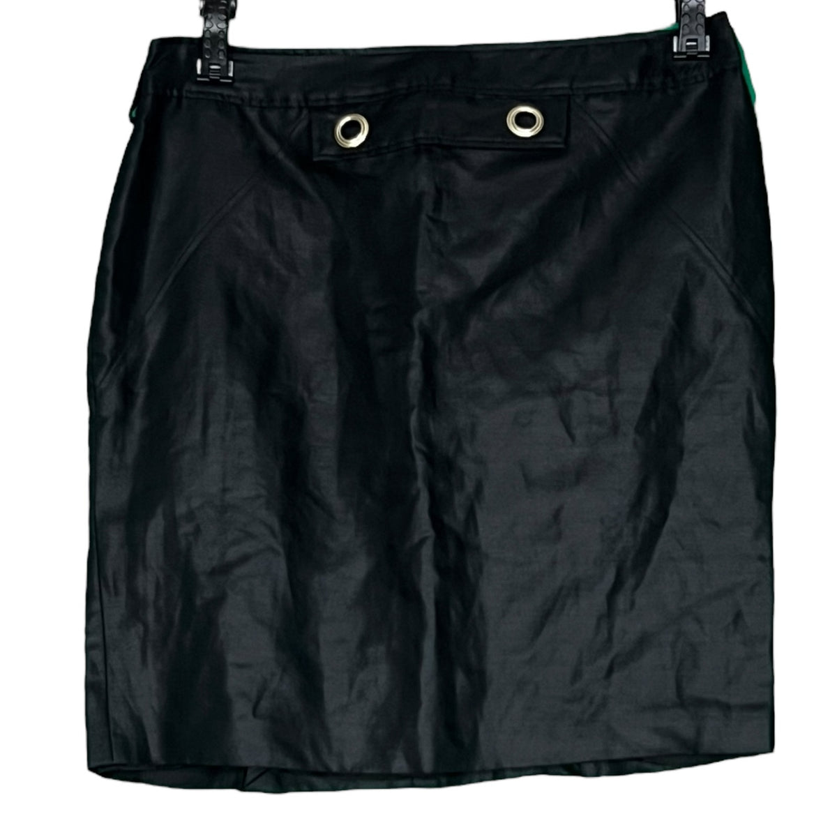 Gianni Versace Black Nylon Mini Skirt EU 42 US 12 Luxury Glam Vintage 90s