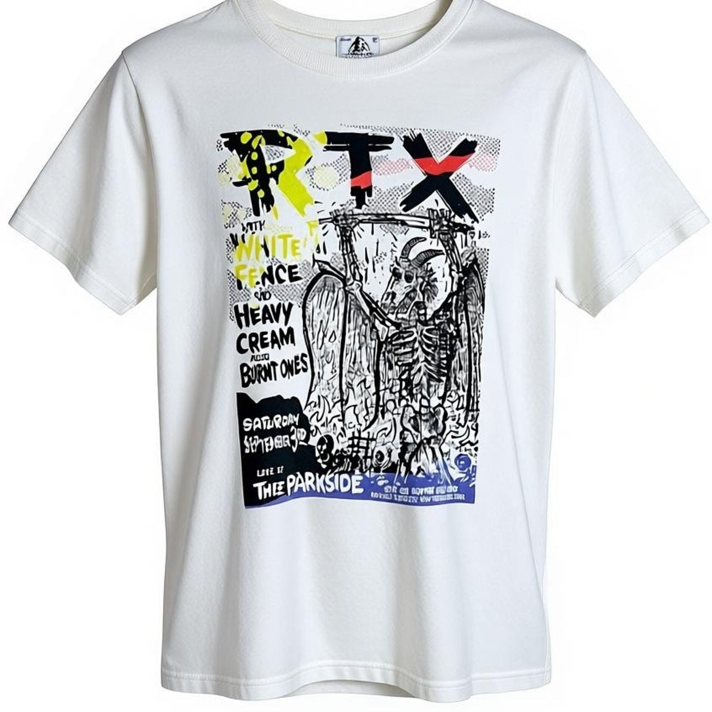 Hysteric Glamour RTX Royal Trux Japan Men's Small White T-Shirt Streetwear