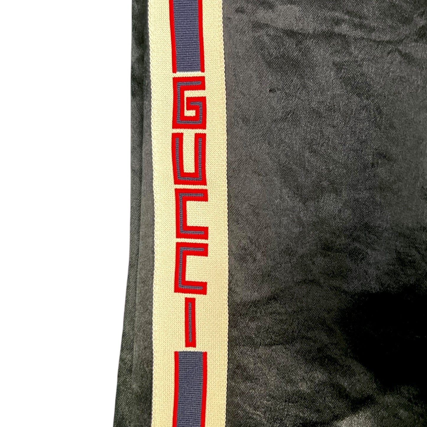 Gucci Black Acetate Jersey Logo Track Pants - $1,100 Retail