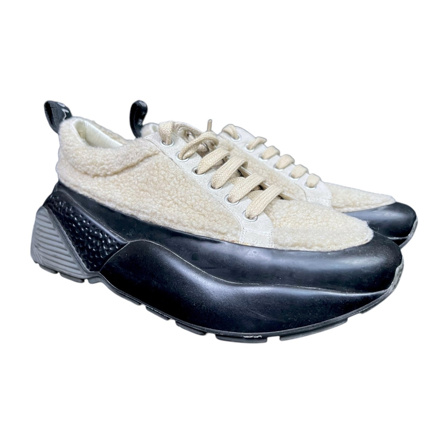 Stella McCartney Eclypse Faux Fur Shearling Sneakers Trainers - $685 Retail