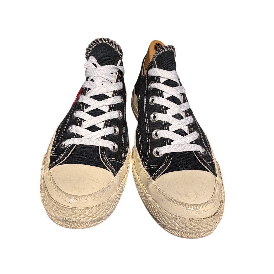 Converse x Comme des Garcons PLAY Chuck Taylor Black Low Top Sneakers Men Size 7