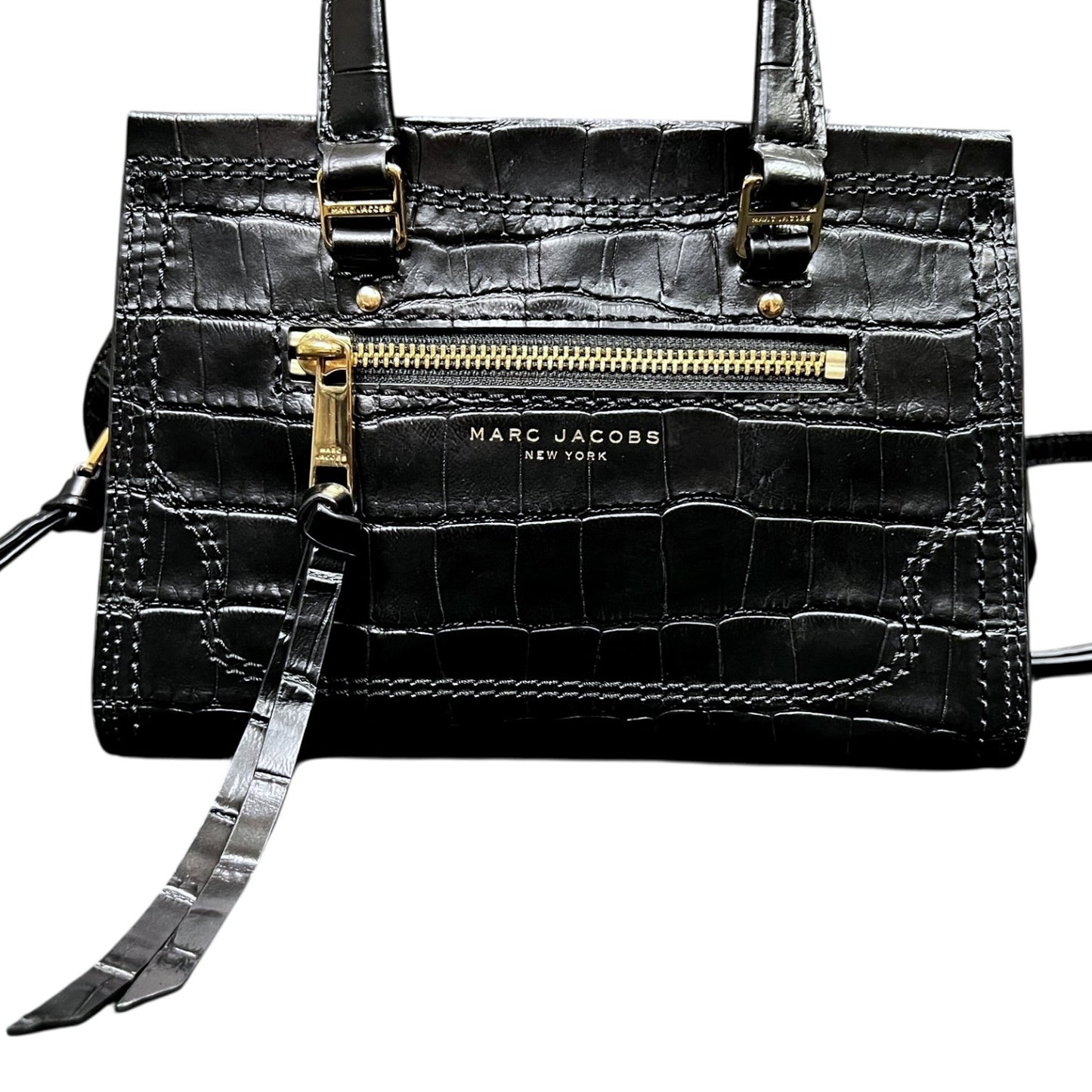 Marc Jacobs Mini Cruiser Crocodile-Embossed Leather Satchel Purse - $495 Retail