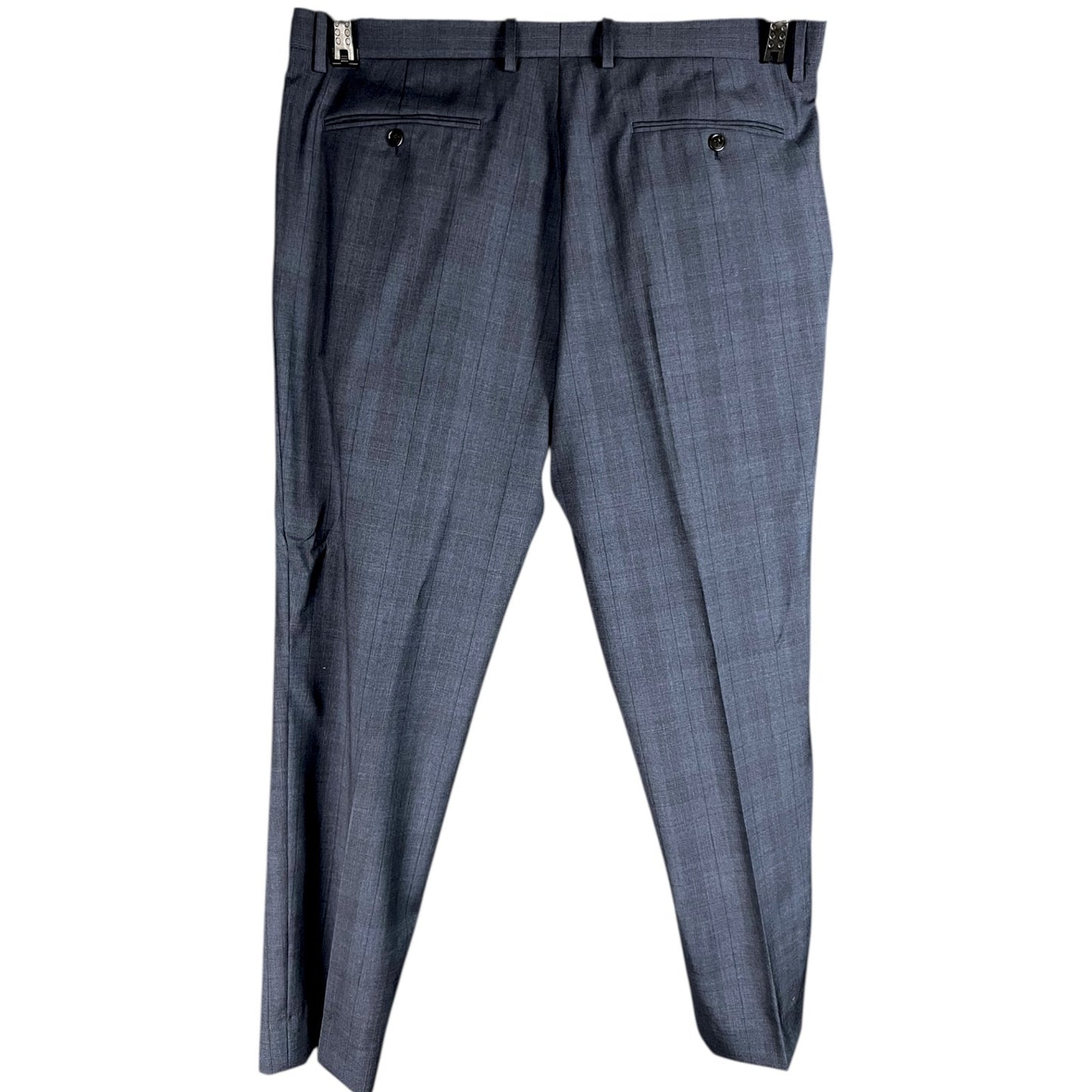 Theory Blue Multi Kingston Wool Plaid Pants 38x28 $265 Retail Work Office NWT*