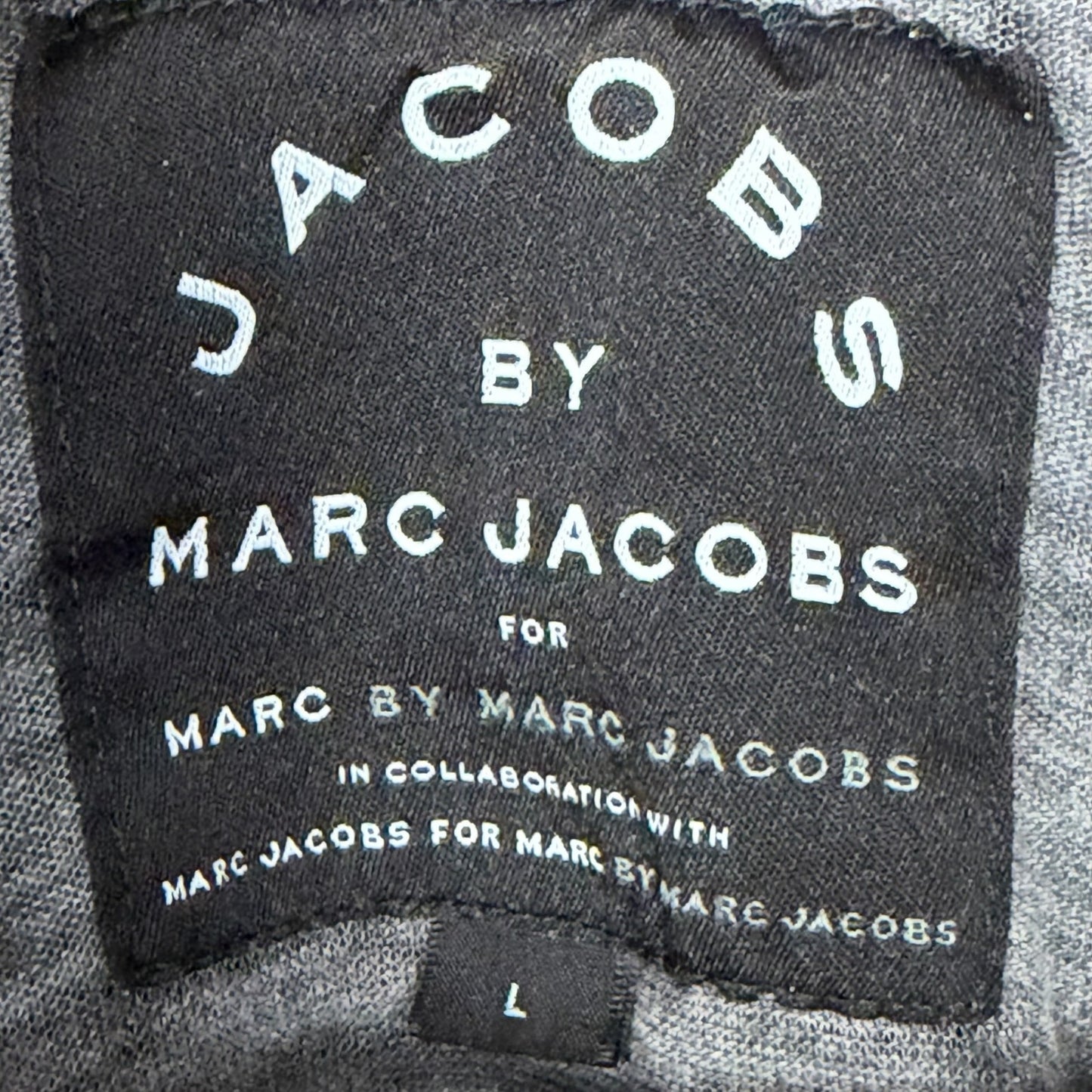Marc by Marc Jacobs Anarchy Fist Men's Large Gray T-Shirt Cotton Stretch Luxury