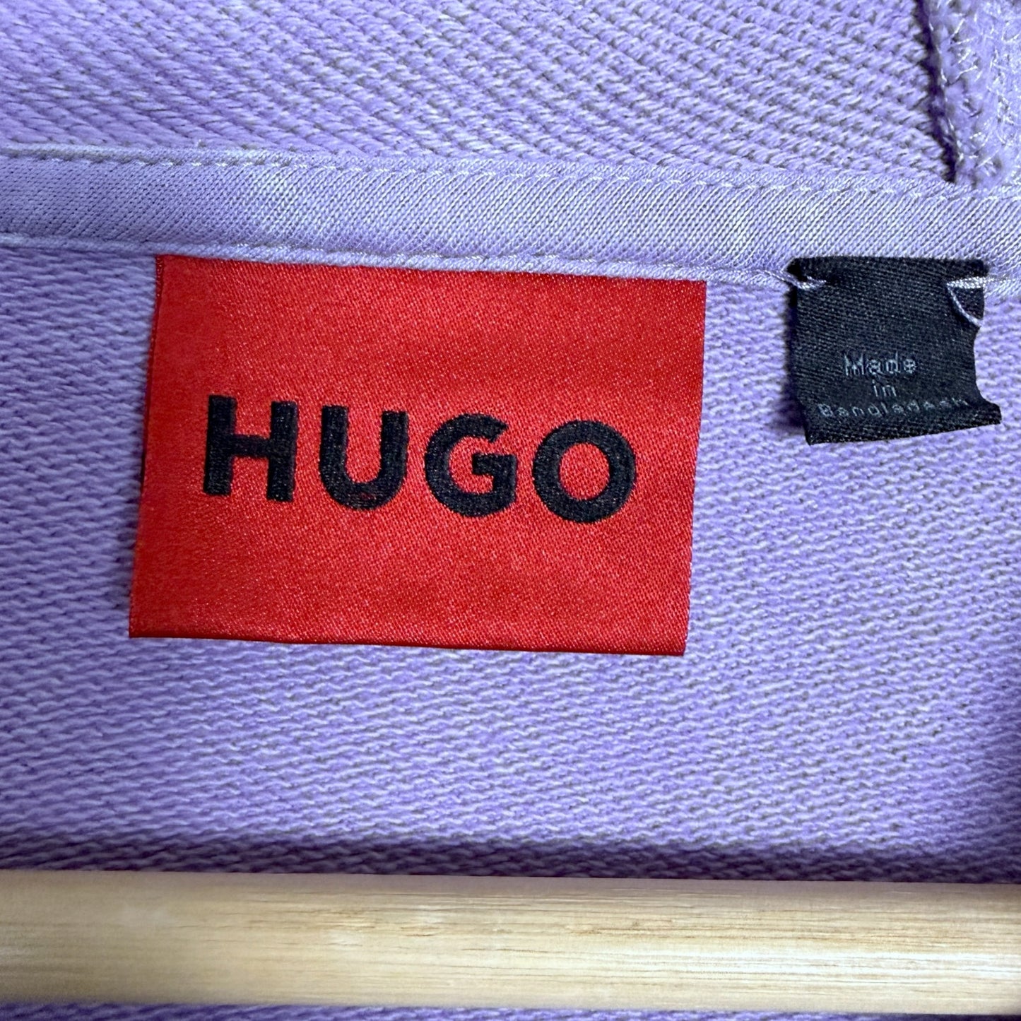 Hugo Boss Men's Large Daratschi Logo Patch Hoodie Light Purple Hoodie $148
