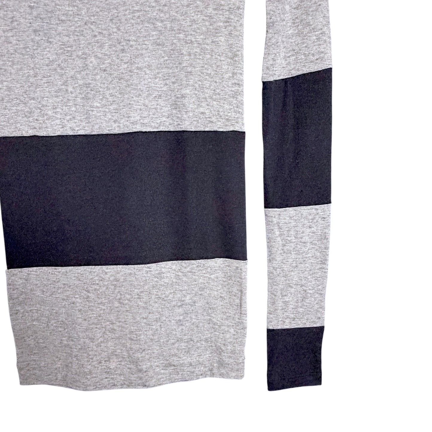 Theory Women's Blue & Gray Striped Sweater Tunic Modal & Wool Petite